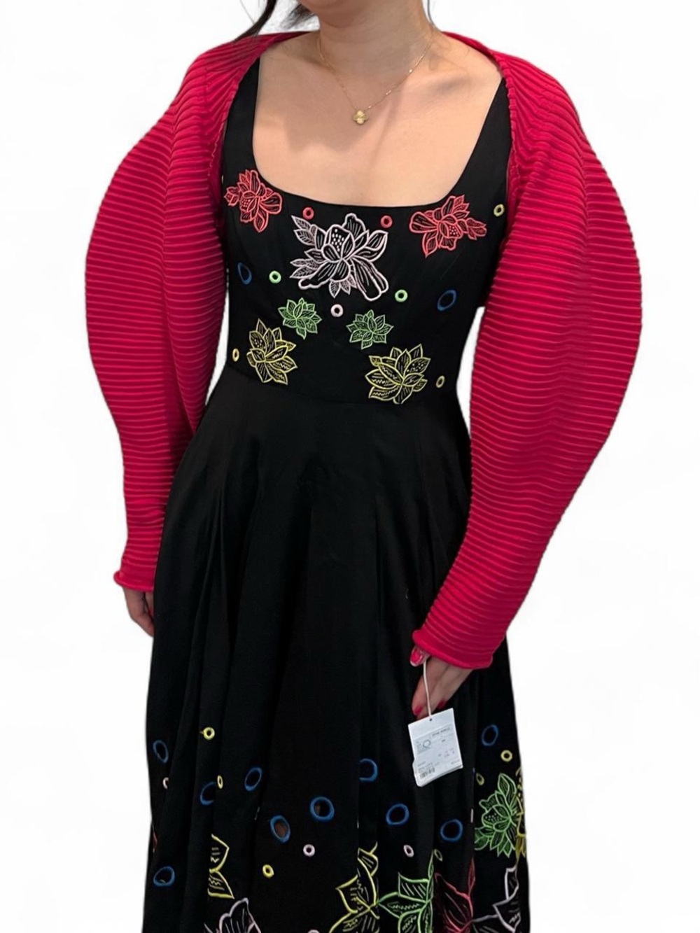 NWT Issey Miyake Pleats Please Powan knit cropped cardigan ribbed pink new JP OS